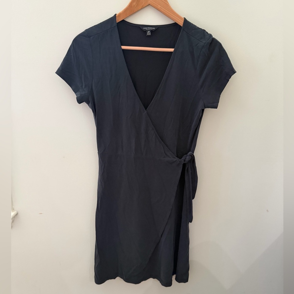 Lucky Brand Charcoal V-Neck Dress